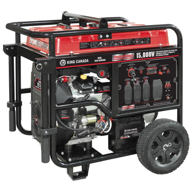 Power Force KCG-15000GE 15,000 Watts V-twin Gasoline Generator, Electric Start, w/wheel kit